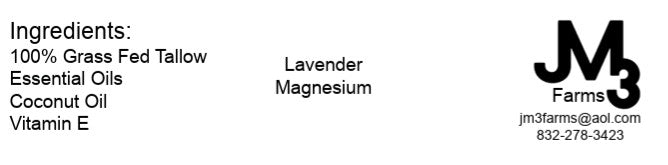 Lavender Magnesium Tallow Cream - 2oz