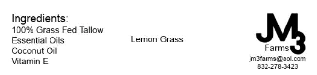 Lemon Grass Tallow Cream - 2oz