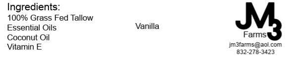 Vanilla Tallow Cream - 2oz
